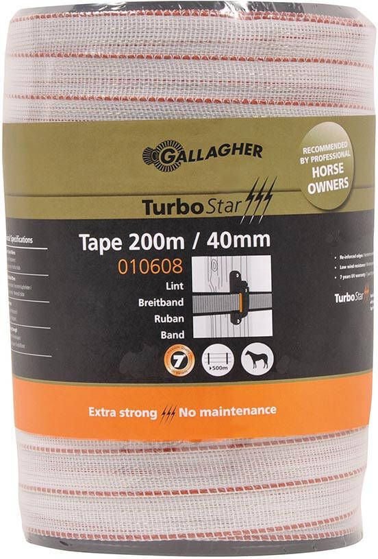 Gallagher TurboStar lint 40mm wit 200m 010608