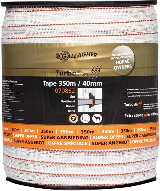 Gallagher TurboStar lint 40mm wit 350m 070862