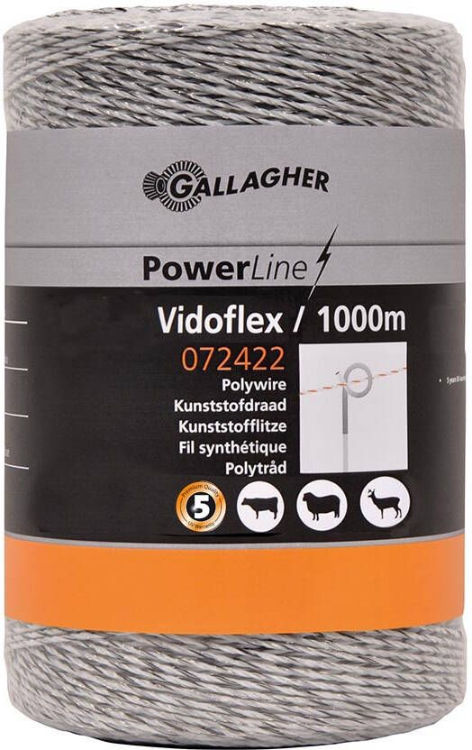 Gallagher Vidoflex 6 PowerLine wit 1000m 072422