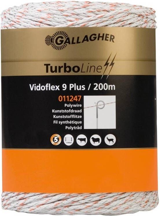 Gallagher Vidoflex 9 TurboLine Plus wit 200m 011247