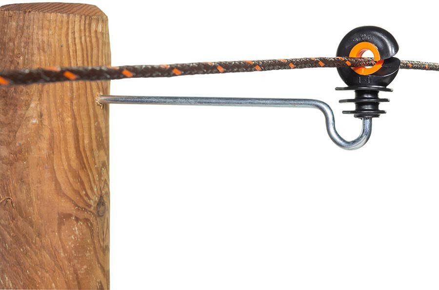 Gallagher XDI Afstandschroef-ringisolator hout gebogen 18cm (100) 057818