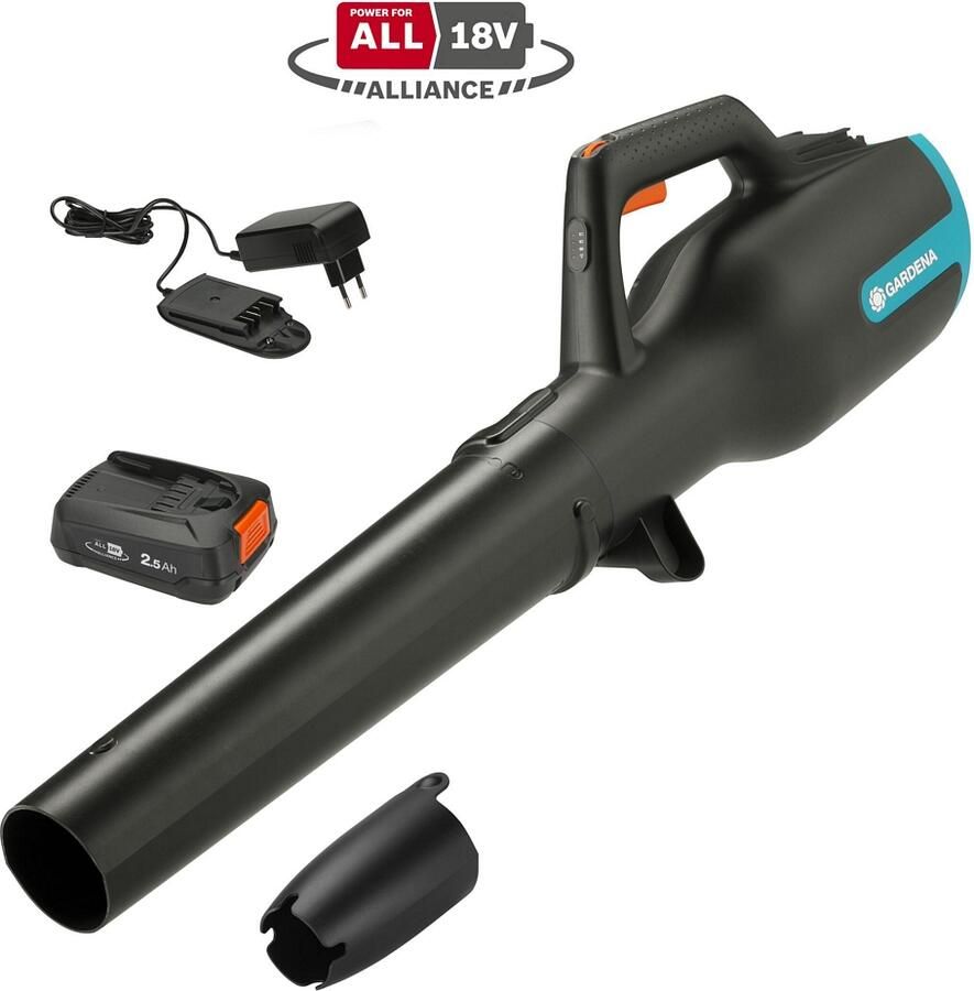Gardena PowerJet 18V P4A Set | Accubladblazer 18V (1x 2.5Ah accu + lader) 14890-20