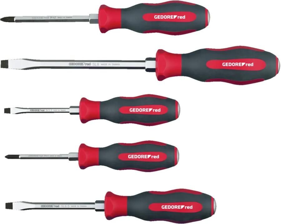 Gedore R38002105 Schroevendraaierset met slagkap 2C SL PH 5-Delig 3301962