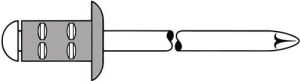 Gesipa Blindklinknagel | klinknagelschacht d x l 4 x 17 mm | aluminium RVS | 50 stuks 1432059