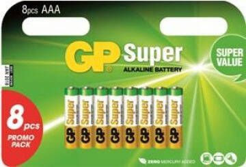 GP 8-multipack AAA Batterij Alkaline LR03 24A