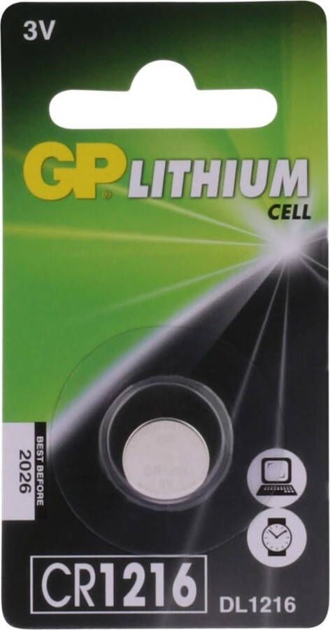 GP CR1216 lithium 3 volt blister 1 3212285