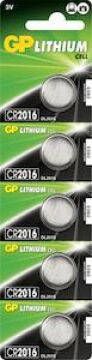 GP CR2016 lithium 3Volt blister 5 3212342