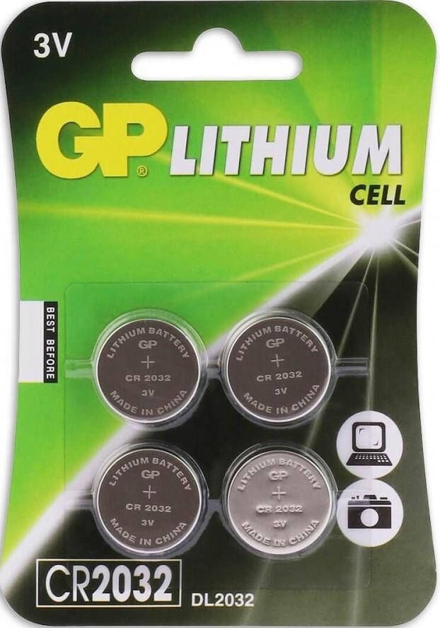 GP CR2032 lithium 3Volt blister 4 3212337