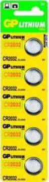 GP CR2032 lithium 3Volt blister 5 3212345