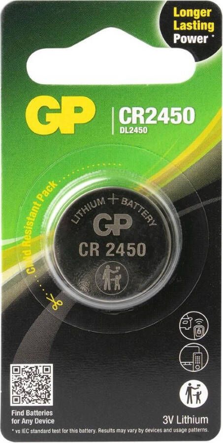 GP CR2450 lithium 3 volt blister 1 3212309