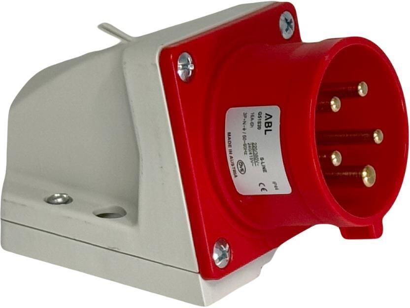 GP CEE 5P 32A 400V opb wcd rood met pennen 6315177