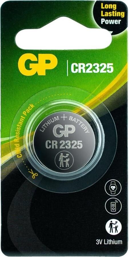 GP CR2325 lithium knoopcel batterij 3V blister(1) 3212305