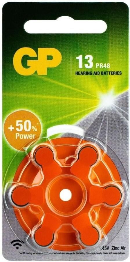 GP gehoor batterij ZA13 blister(6) 3221912