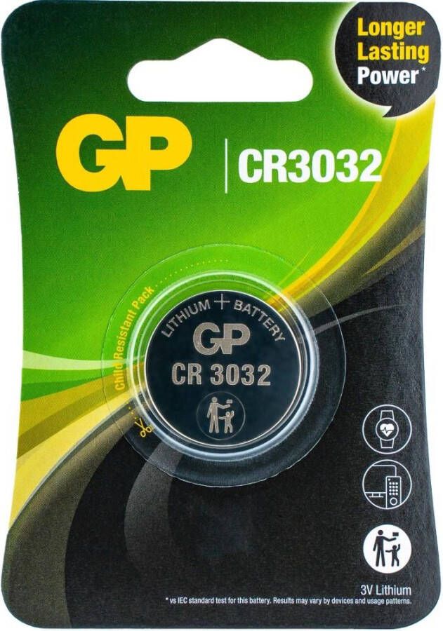 GP LIR2450 lithium 3.6 volt 120mA oplaadbaar 3212310