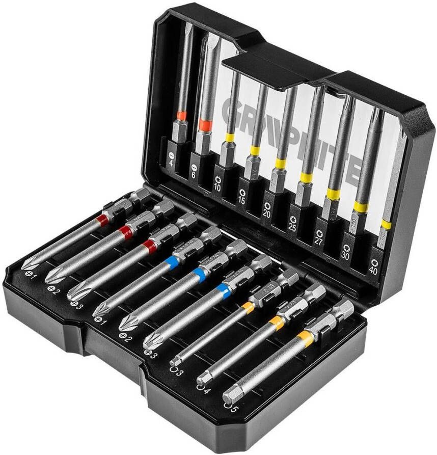 Graphite Bitset | 18-delig | In opbergbox extra lang 6480223
