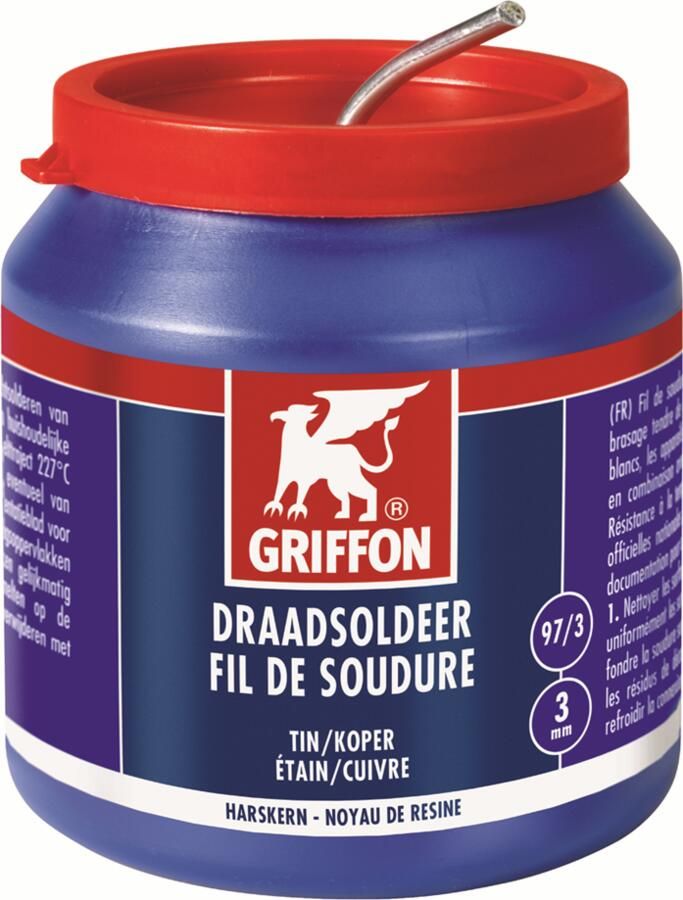 Griffon Draadsoldeer Tin Koper 97 3 Harskern | Ø 3.0 mm Pot | 500 g 6312653