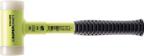 Halder Kunststofhamer | lengte 295 mm kop d. 30 mm | stalen buis | hard splintervrij nylon wit | 1 stuk 3377.130