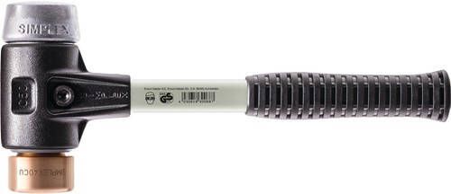 Halder Kunststofhamer | lengte 330 mm hoofd-d. 40 mm | hard glasvezel gietstaal | koper zacht metaal zilver | 1 stuk 3749.040