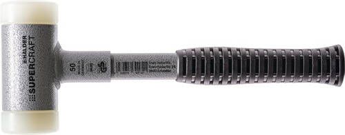 Halder Kunststofhamer | lengte 335 mm hoofd-d. 70 mm | stalen buis terugslagvrij | hard nylon wit | 1 stuk 3377.070