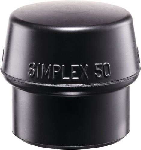 Halder Kunststofhamerkop | hoofd-d. 80 mm | rubber zwart middelhard | 1 stuk 3202.080