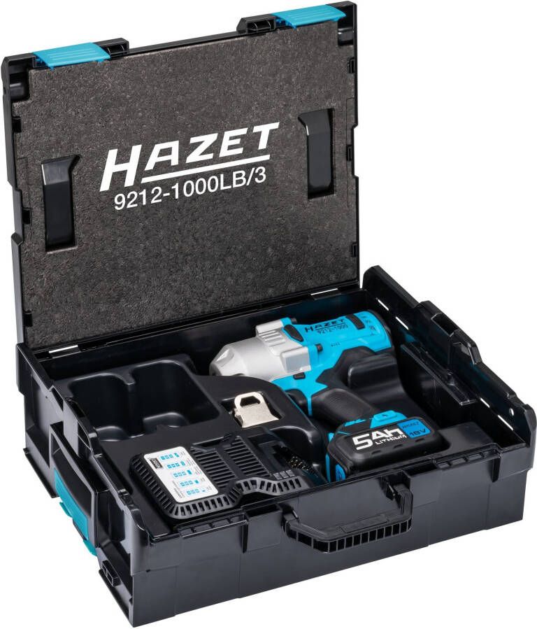 Hazet Accu-slagmoersleutel 9212-1000LB 3 · Losdraaimoment maximaal [Nm]: 1400 Nm · 1 2 inch (12 5 mm) vierkant massief · 3-delig