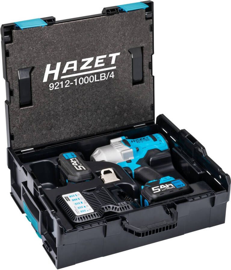 Hazet Accu-slagmoersleutel 9212-1000LB 4 · Losdraaimoment maximaal [Nm]: 1400 Nm · 1 2 inch (12 5 mm) vierkant massief · 4-delig