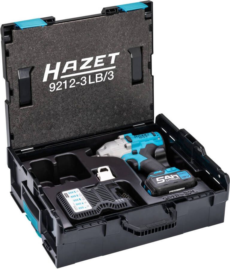 Hazet Accu-slagmoersleutel 9212-3LB 3 · Losdraaimoment maximaal [Nm]: 700 Nm · 1 2 inch (12 5 mm) vierkant massief · 3-delig