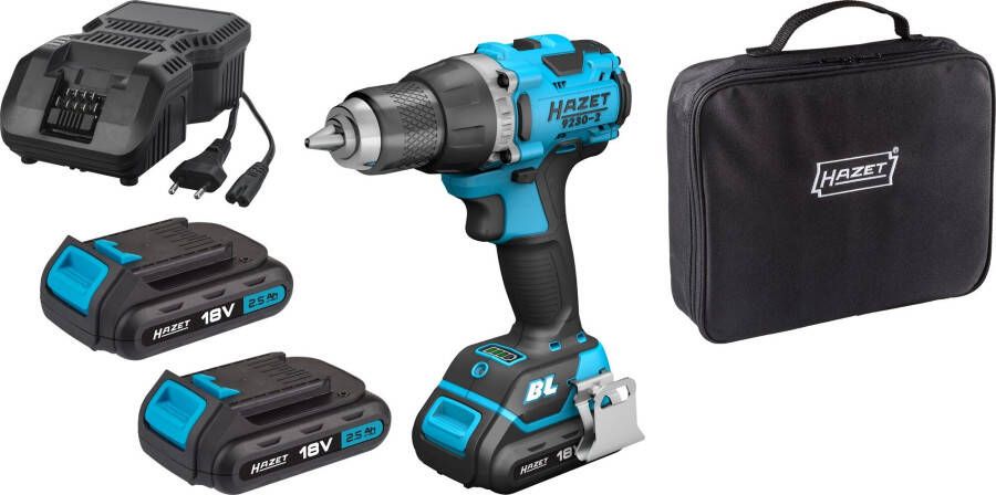 Hazet Accuschroefboormachineset · 18 Volt · 2 5 Ah (Ampère-uur) · 4-delig 9230-2 4 · 4-delig