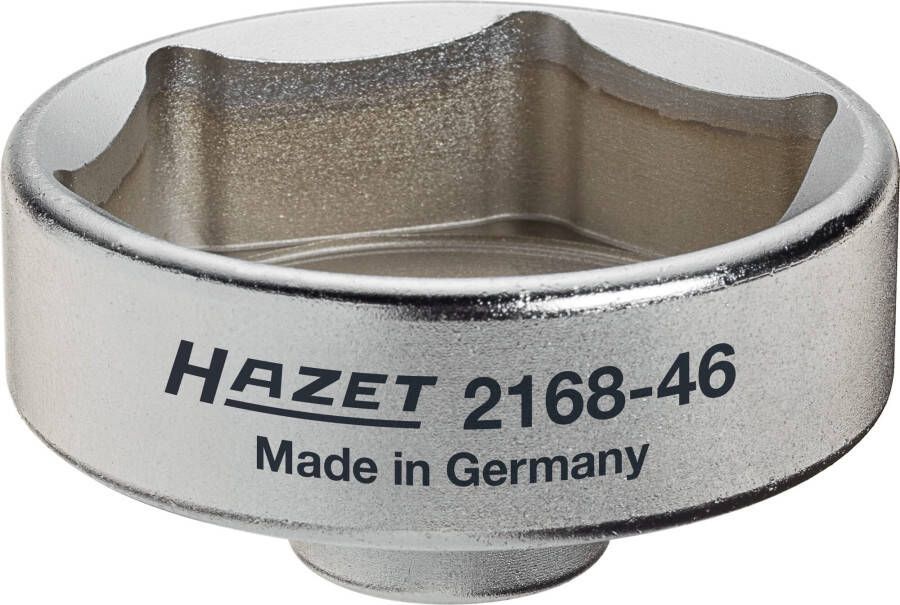 Hazet Ad-Blue filtersleutel 2168-46 · 3 8 inch (10 mm) vierkant hol · Buiten-zeskant-profiel · SW 46 mm