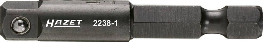 Hazet Adapter 2238-1 · 1 4 inch (6 3 mm) zeskant massief · 1 4 inch (6 3 mm) vierkant massief · Lengte: 50 mm