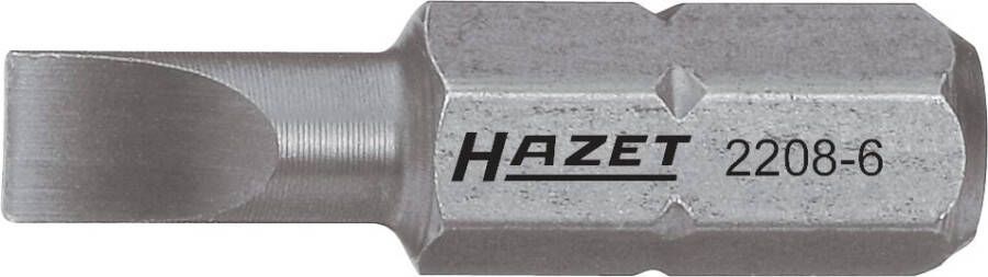 Hazet Bit 2208-4 · 1 4 inch (6 3 mm) zeskant massief · Sleufprofiel · SW 0 5 x 4 mm