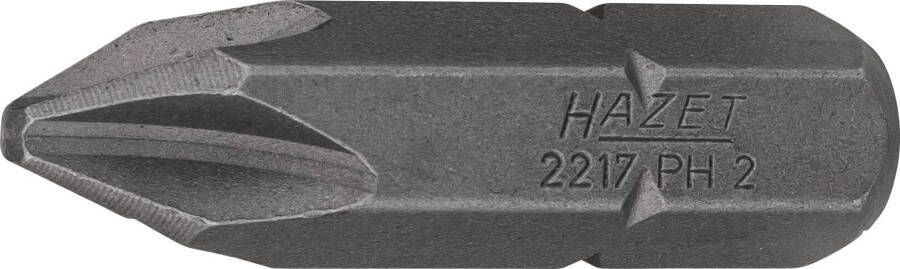 Hazet Bit 2217-PH2 · 5 16 inch (8 mm) zeskant massief · Kruiskop profiel PH · SW PH2