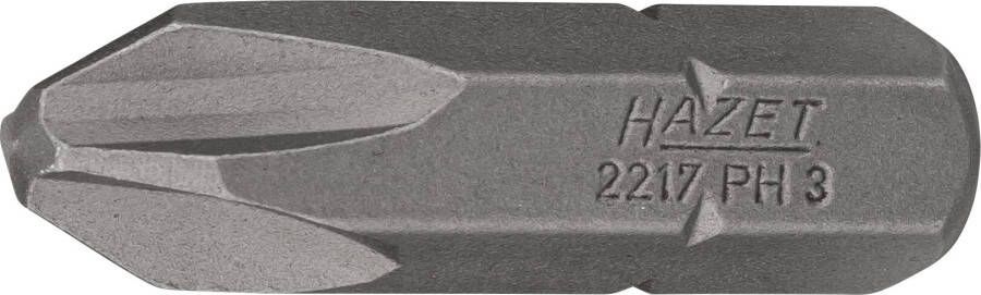 Hazet Bit 2217-PH3 · 5 16 inch (8 mm) zeskant massief · Kruiskop profiel PH · SW PH3