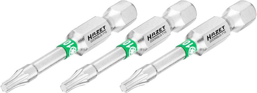 Hazet Bit 2223NSLG-T10 3 · 1 4 inch (6 3 mm) zeskant massief · Binnen-TORX -profiel · 3-delig · SW T10
