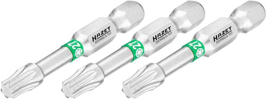 Hazet Bit 2223NSLG-T27 3 · 1 4 inch (6 3 mm) zeskant massief · Binnen-TORX -profiel · 3-delig · SW T27