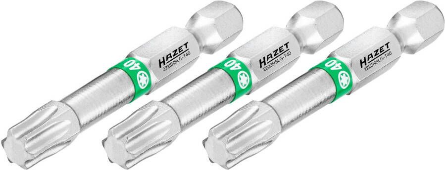 Hazet Bit 2223NSLG-T40 3 · 1 4 inch (6 3 mm) zeskant massief · Binnen-TORX -profiel · 3-delig · SW T40