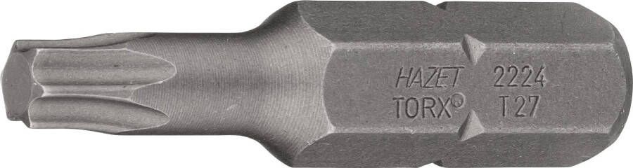 Hazet Bit 2224-T27 · 5 16 inch (8 mm) zeskant massief · Binnen-TORX -profiel · SW T27