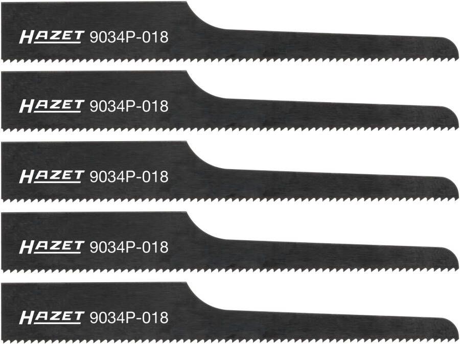 Hazet Decoupeerzaagbladen · 18 tanden · 5x 9034P-018 5 · Lengte: 93 mm