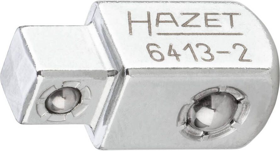 Hazet Doorsteekvierkant 6413-2 · 3 8 inch (10 mm) vierkant massief · 1 4 inch (6 3 mm) vierkant massief · Lengte: 22 mm