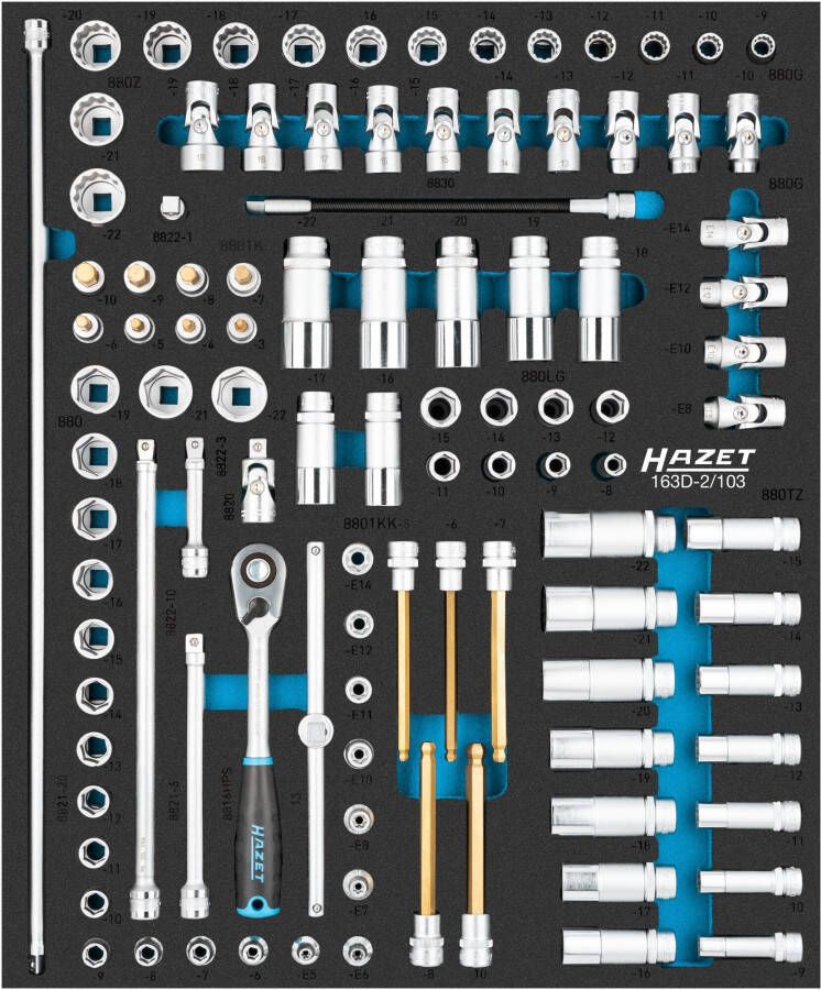 Hazet Dopsleutelset 163D-2 103-delig 3 22 E5 E14