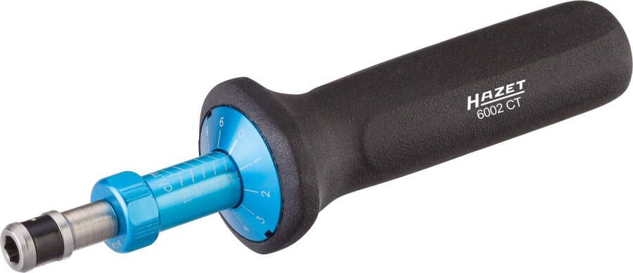 Hazet Draaimoment-schroevendraaier 6002CT Draaimomentbereik min-max: 0.1.2 Nm Nauwkeurigheid: 5% 1 4 inch (6 3 mm) zeskant hol Lengte: 170