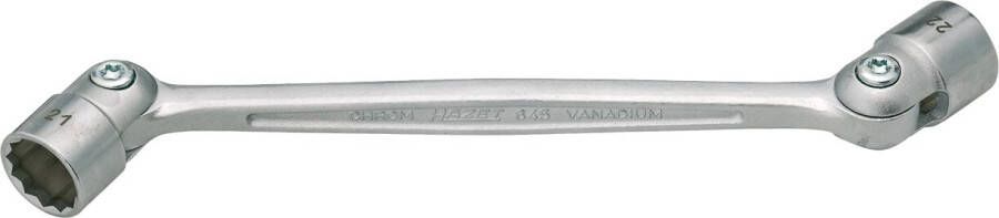 Hazet Dubbele gewrichtssleutel 645-16X17 · Buitentwaalfkant profiel · SW 16 x 17 mm
