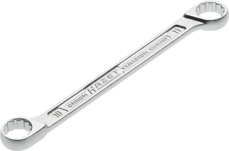 Hazet Dubbele ringsleutel 610N-10X11 · Buitentwaalfkant tractieprofiel · SW 10 x 11 mm