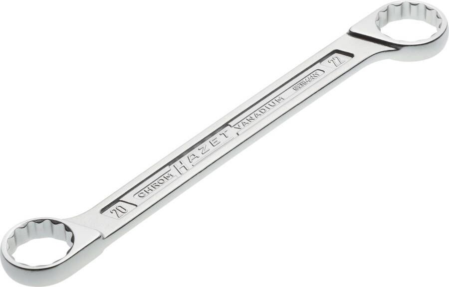 Hazet Dubbele ringsleutel 610N-20X22 · Buitentwaalfkant tractieprofiel · SW 20 x 22 mm