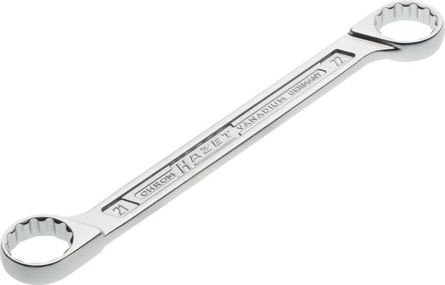 Hazet Dubbele ringsleutel 610N-21X22 · Buitentwaalfkant tractieprofiel · SW 21 x 22 mm