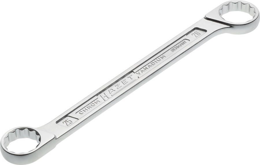 Hazet Dubbele ringsleutel 610N-25X28 · Buitentwaalfkant tractieprofiel · SW 25 x 28 mm