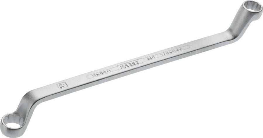 Hazet Dubbele ringsleutel 630-12X13 · Buitentwaalfkant tractieprofiel · SW 12 x 13 mm