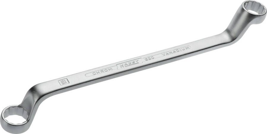 Hazet Dubbele ringsleutel 630-18X19 · Buitentwaalfkant tractieprofiel · SW 18 x 19 mm
