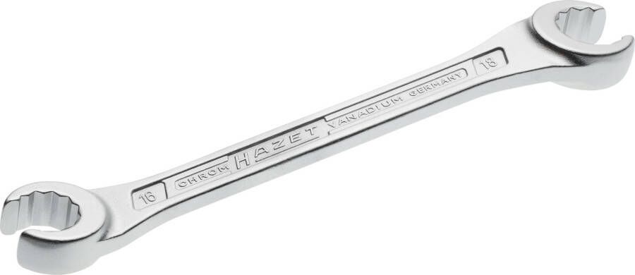 Hazet Dubbele ringsleutel · open 612-16X18 · Buitentwaalfkant profiel · SW 16 x 18 mm
