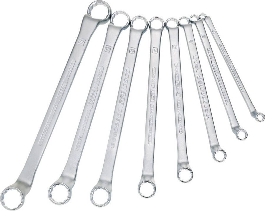 Hazet Dubbele ringsleutelset 630 12 Buitentwaalfkant tractieprofiel 12-delig 6 x 7 27 x 32